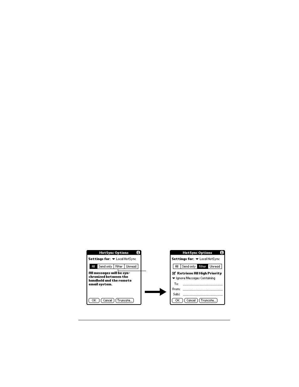 Creating special filters, To access the special filter settings | Palm VII User Manual | Page 189 / 302