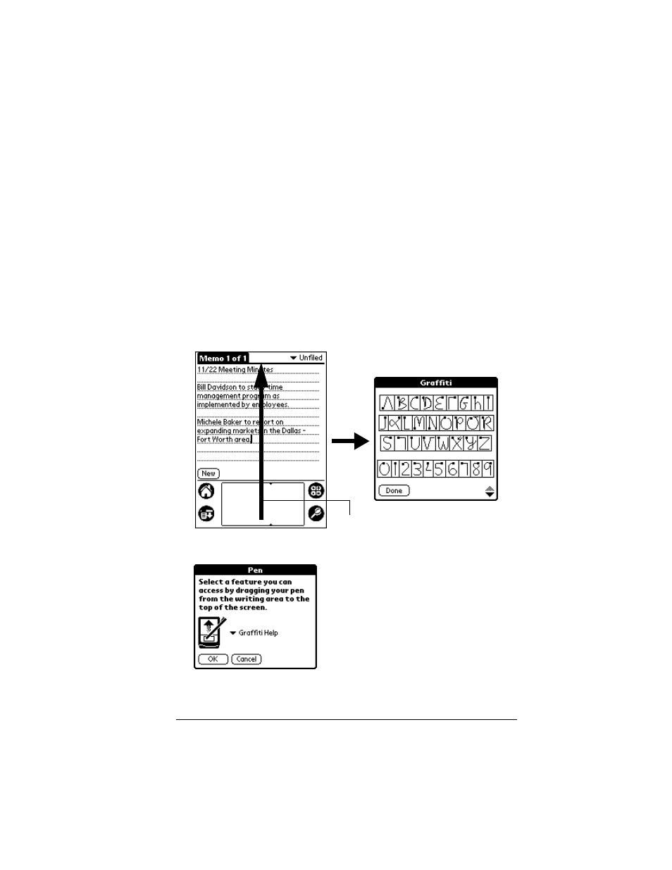 Pen preferences, To change the pen preferences | Palm VII User Manual | Page 213 / 302