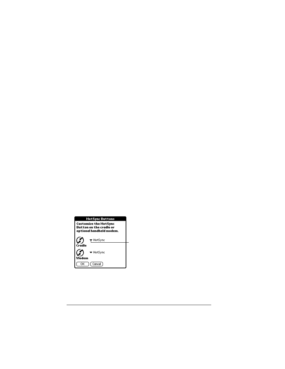 Hotsync buttons preferences, To change the hotsync buttons preferences | Palm VII User Manual | Page 214 / 302