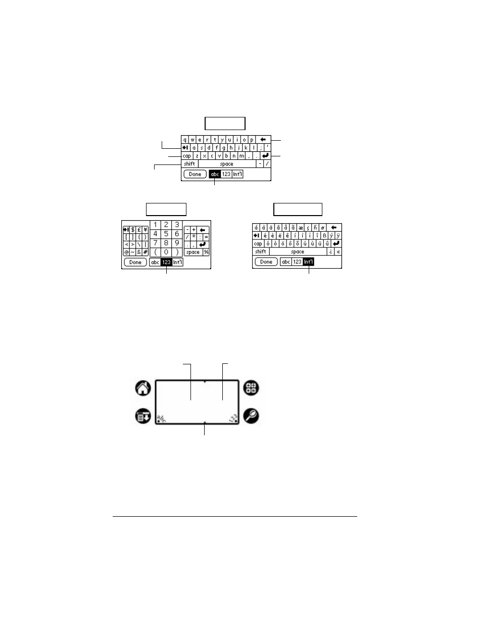 Graffiti writing | Palm VII User Manual | Page 34 / 302