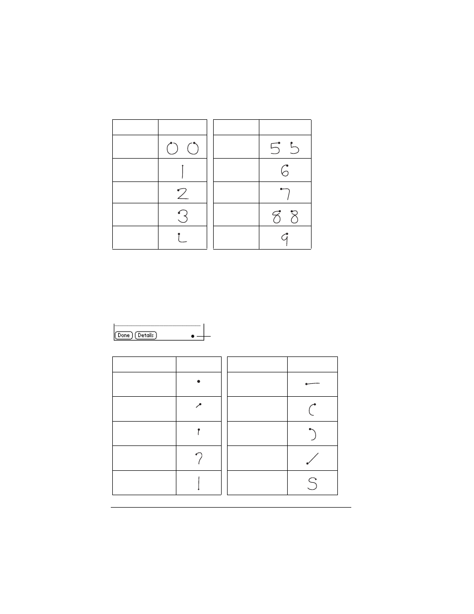 Graffiti numbers, Writing punctuation marks, Graffiti numbers writing punctuation marks | Palm VII User Manual | Page 44 / 302