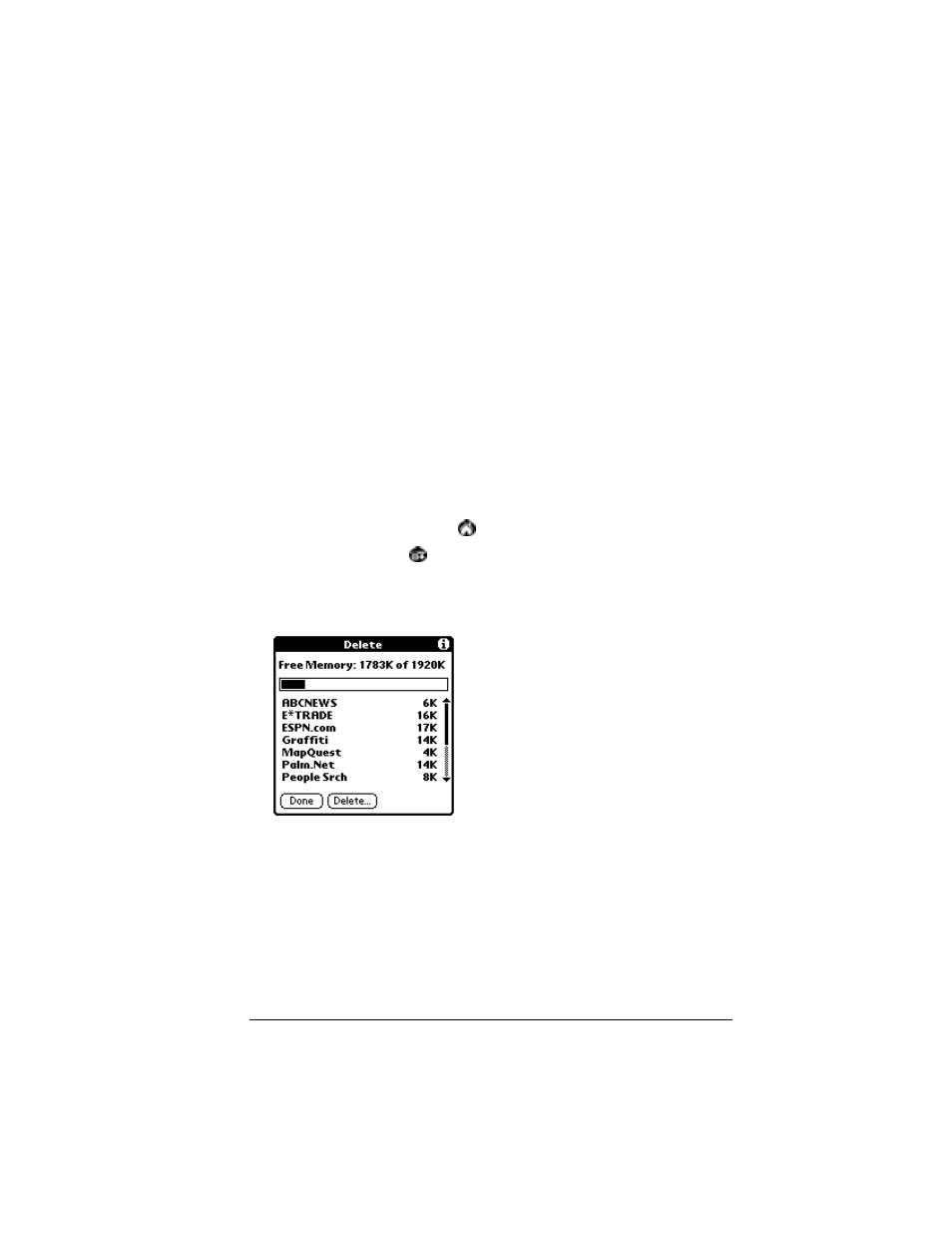 Removing applications, To remove an add-on application | Palm VII User Manual | Page 59 / 302