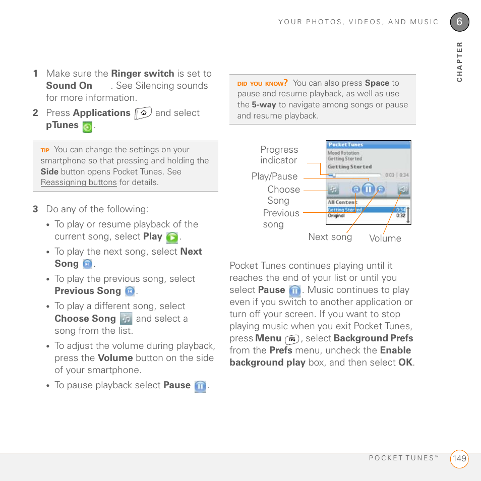 Palm 755P User Manual | Page 149 / 304