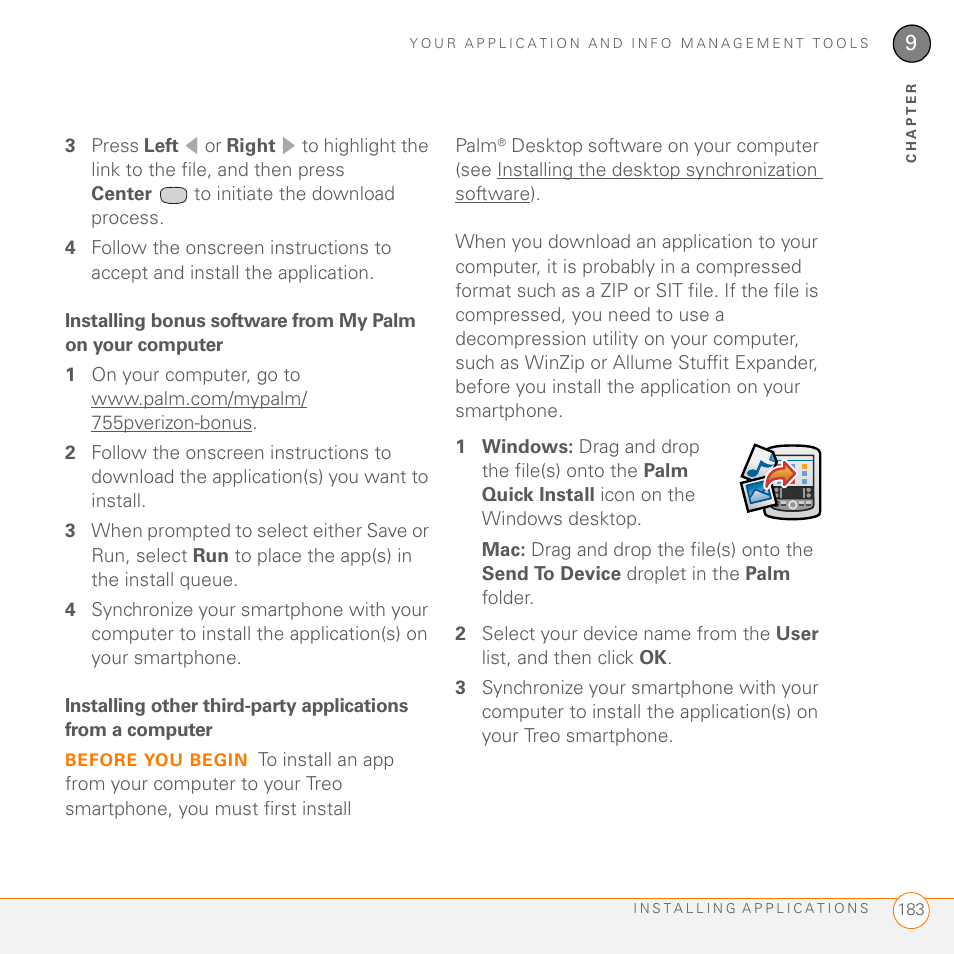 Palm 755P User Manual | Page 183 / 304