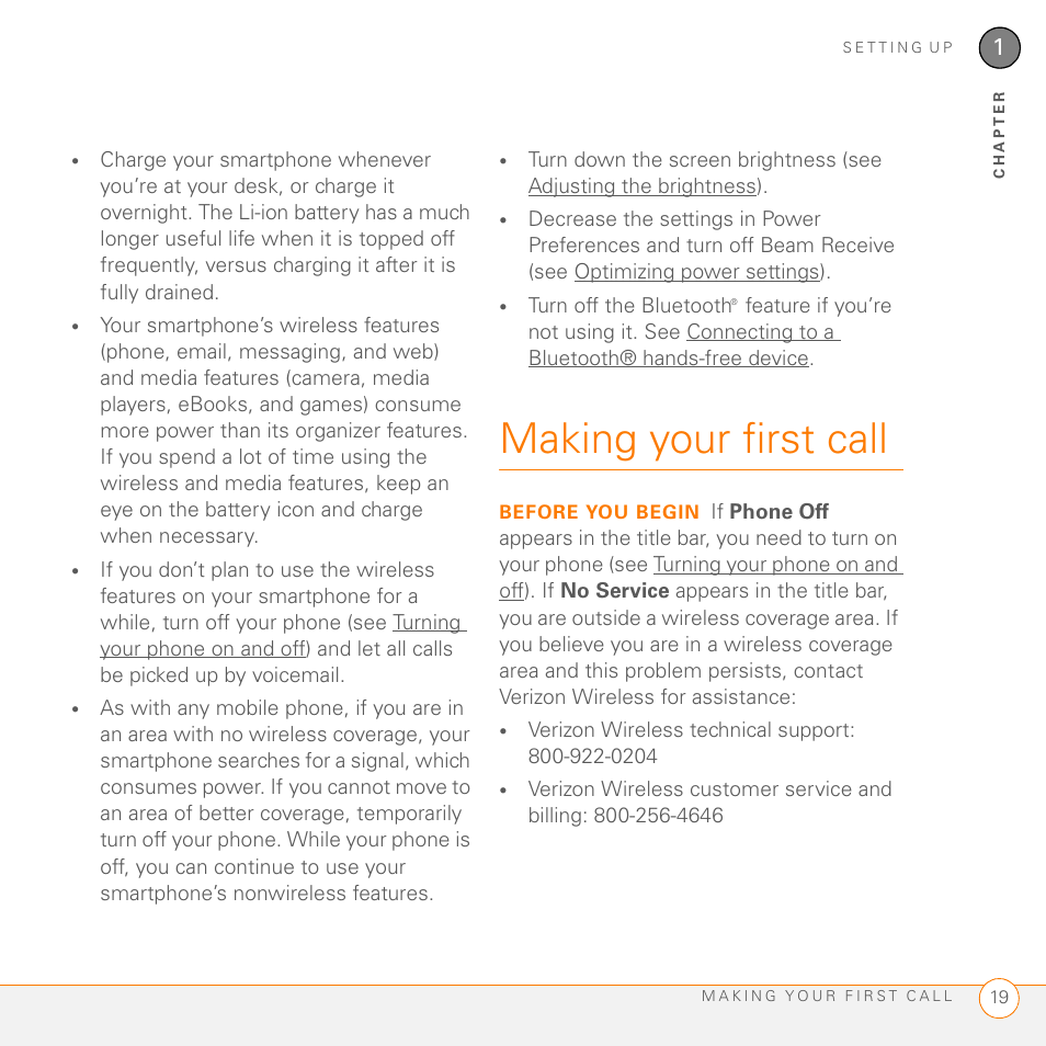 Making your first call | Palm 755P User Manual | Page 19 / 304
