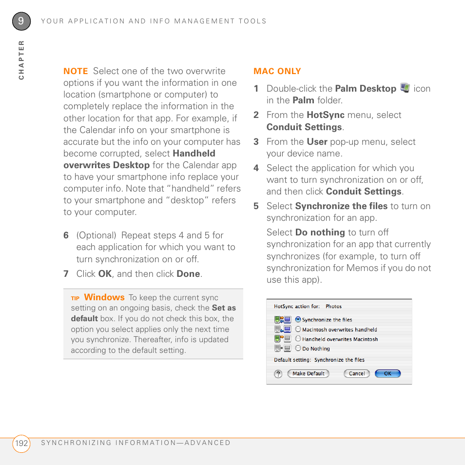 Palm 755P User Manual | Page 192 / 304