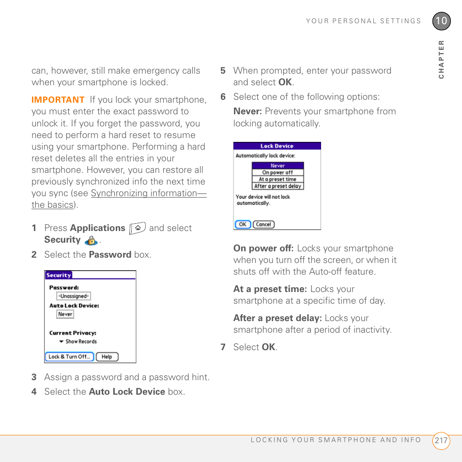 Palm 755P User Manual | Page 217 / 304