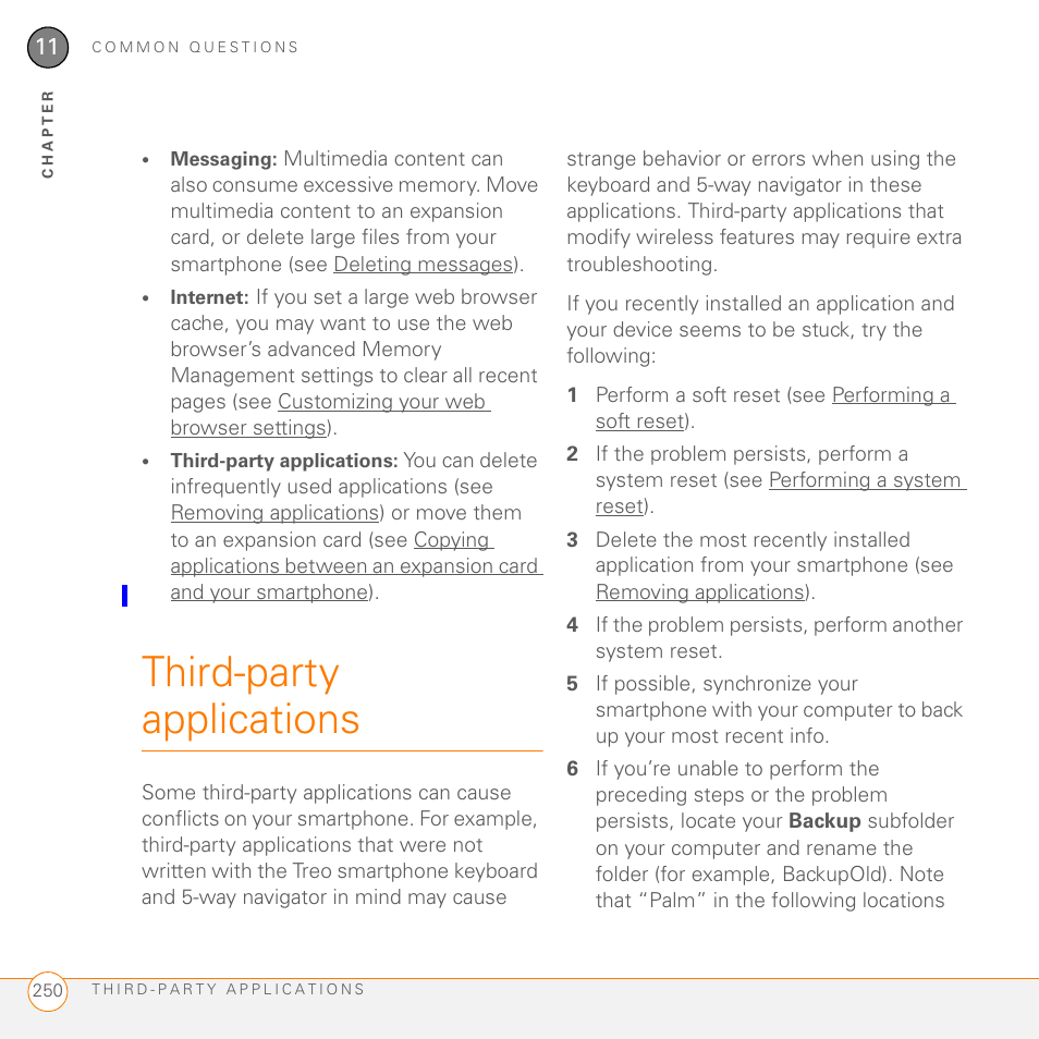 Third-party applications | Palm 755P User Manual | Page 250 / 304