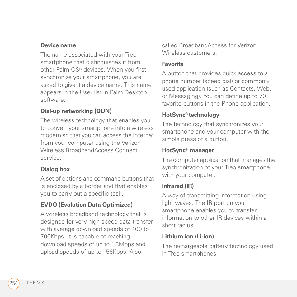 Palm 755P User Manual | Page 254 / 304