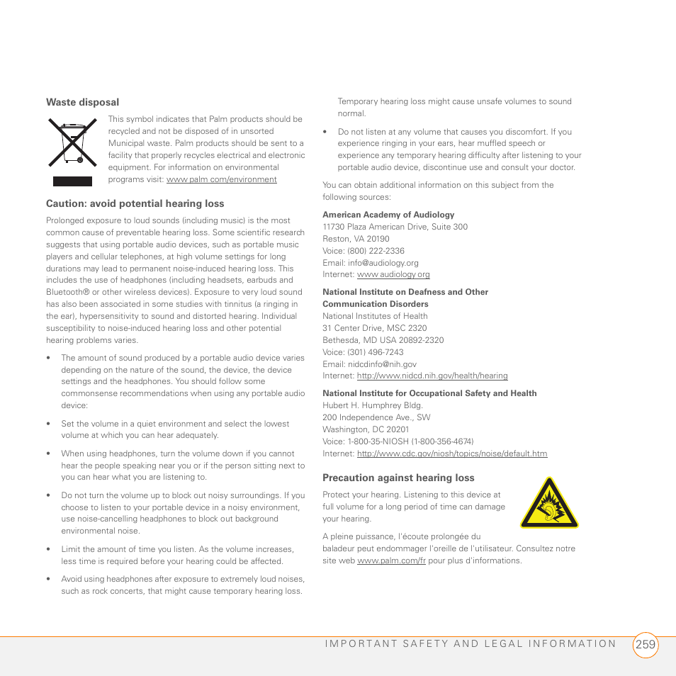 Palm 755P User Manual | Page 259 / 304