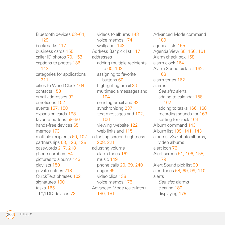 Palm 755P User Manual | Page 266 / 304