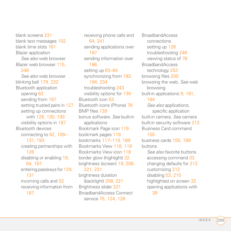 Palm 755P User Manual | Page 269 / 304