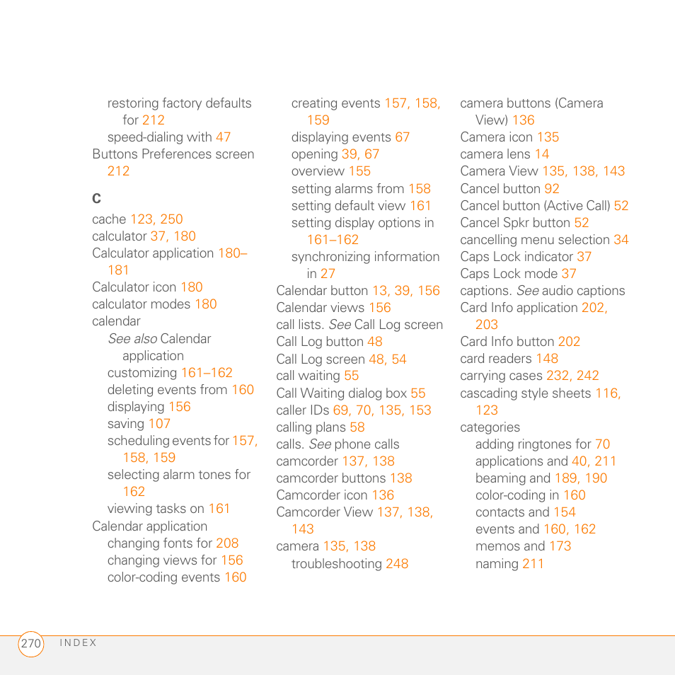 Palm 755P User Manual | Page 270 / 304