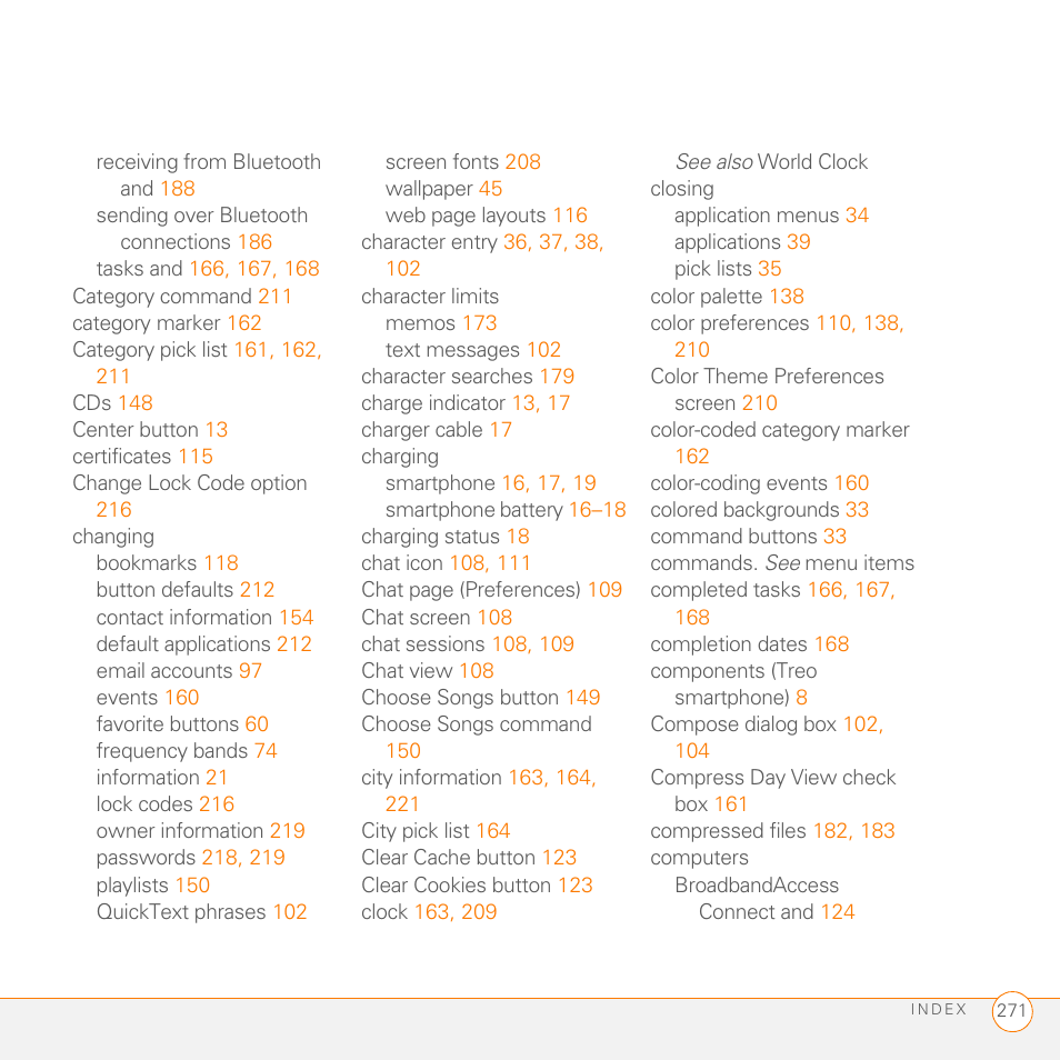 Palm 755P User Manual | Page 271 / 304