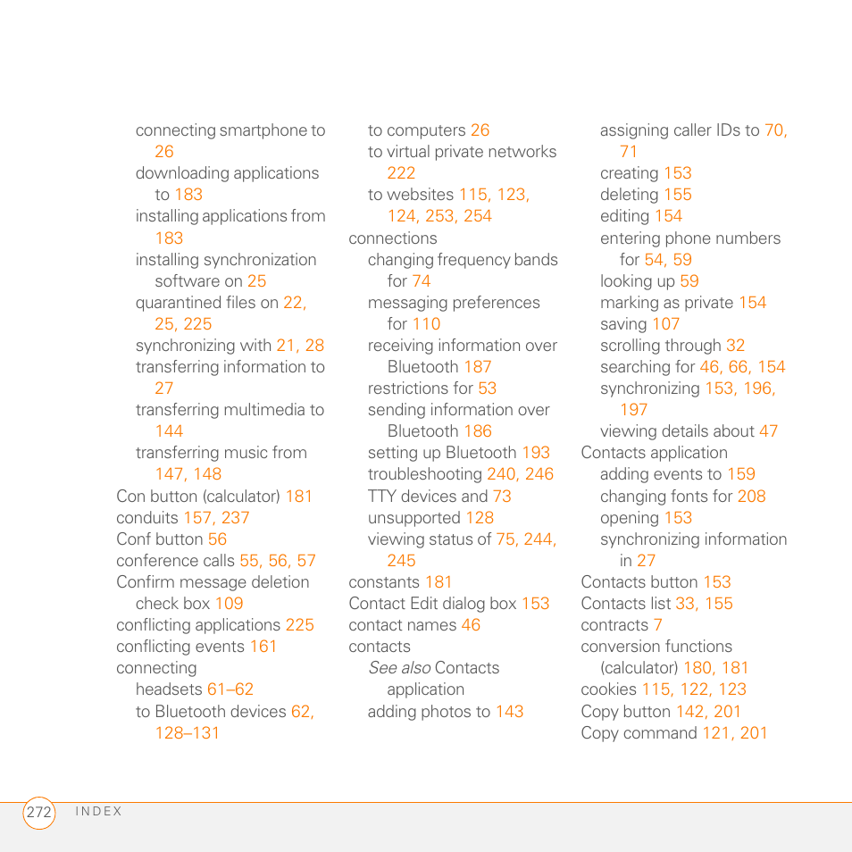 Palm 755P User Manual | Page 272 / 304