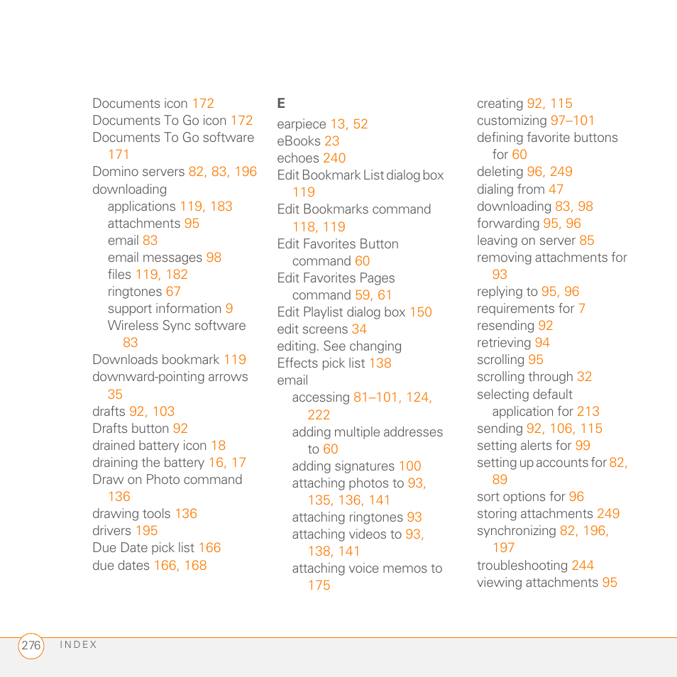 Palm 755P User Manual | Page 276 / 304
