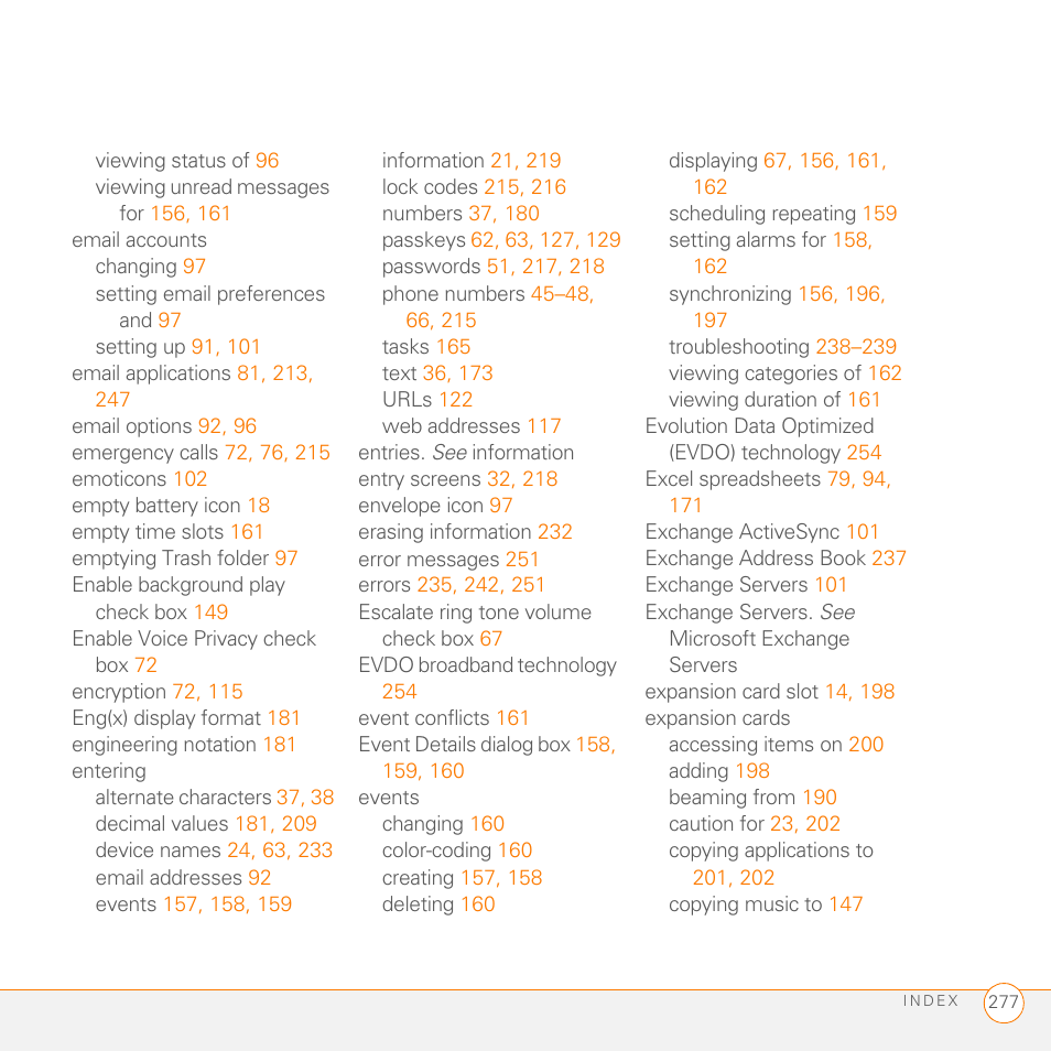 Palm 755P User Manual | Page 277 / 304