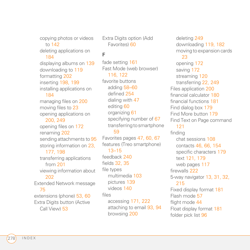 Palm 755P User Manual | Page 278 / 304