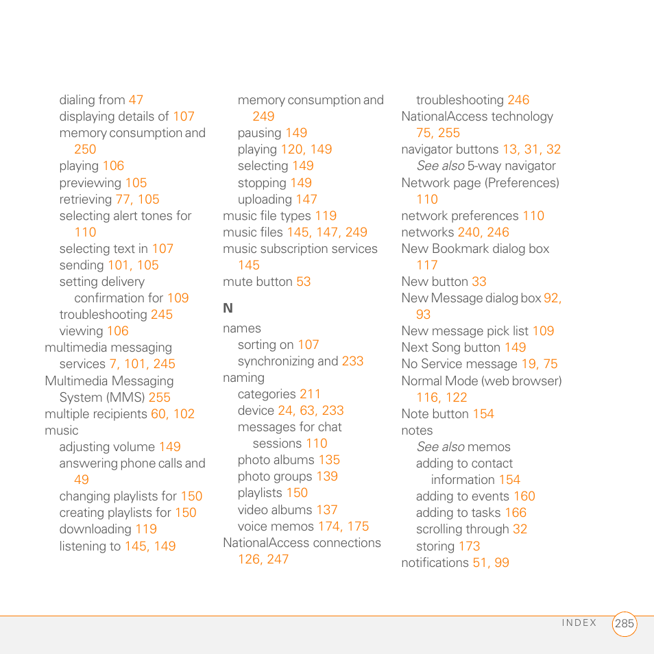 Palm 755P User Manual | Page 285 / 304