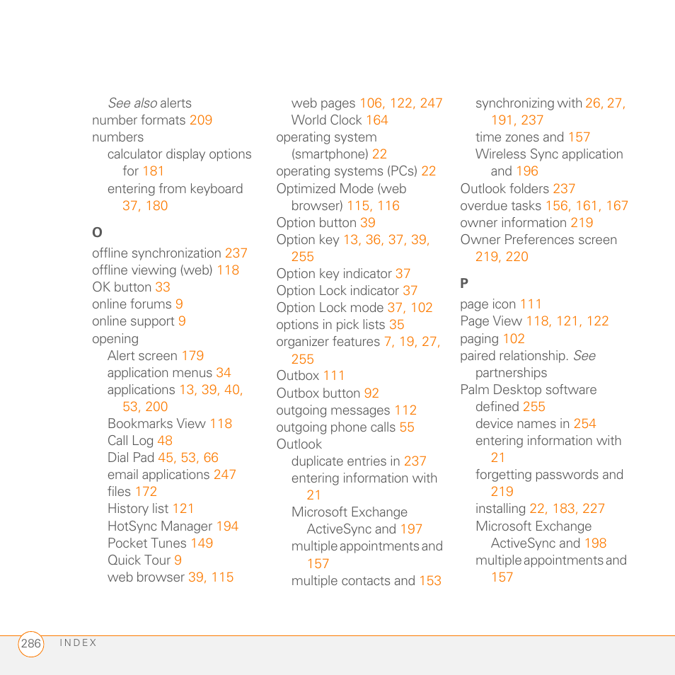 Palm 755P User Manual | Page 286 / 304