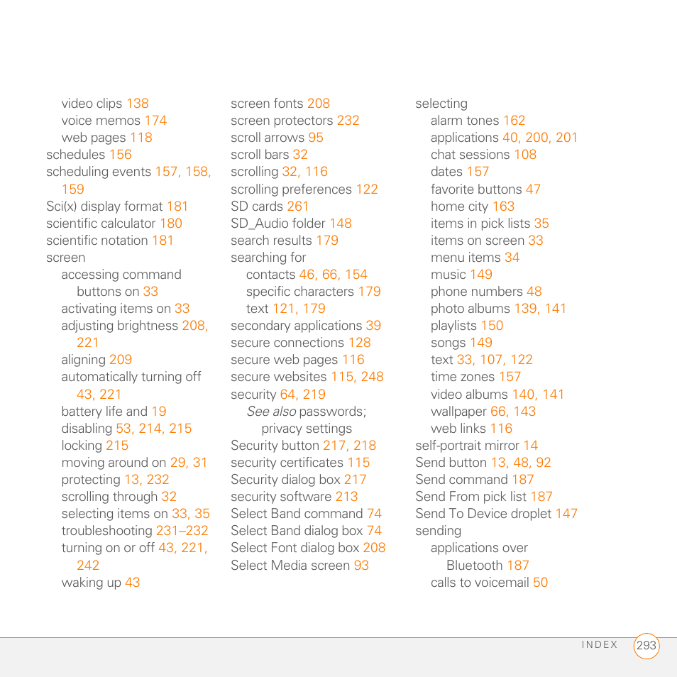 Palm 755P User Manual | Page 293 / 304