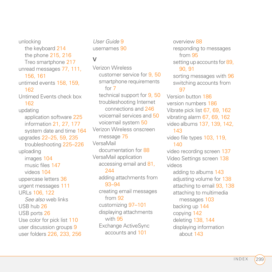 Palm 755P User Manual | Page 299 / 304