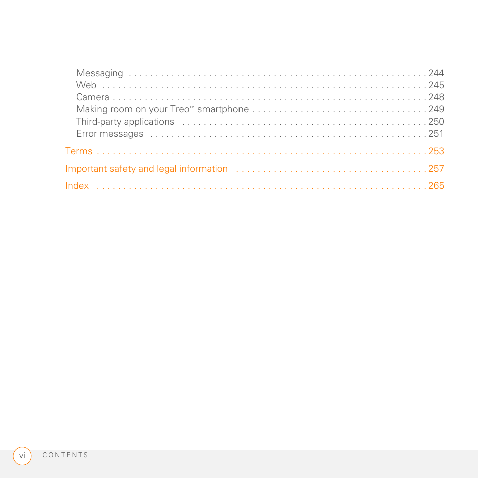 Palm 755P User Manual | Page 6 / 304
