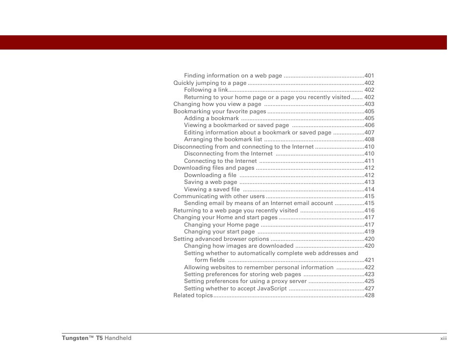 Palm Tungsten T5 User Manual | Page 13 / 675