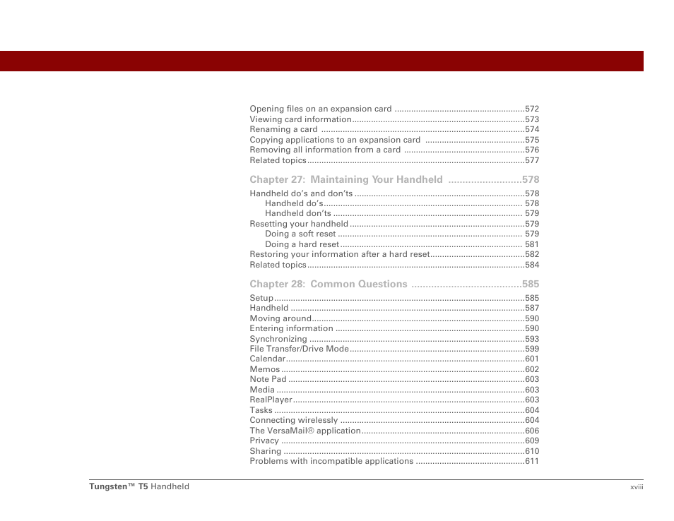 Palm Tungsten T5 User Manual | Page 18 / 675