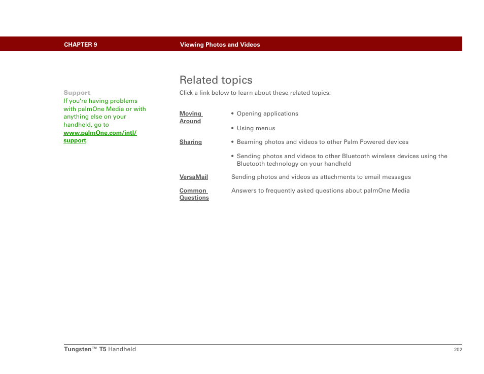 Related topics | Palm Tungsten T5 User Manual | Page 224 / 675