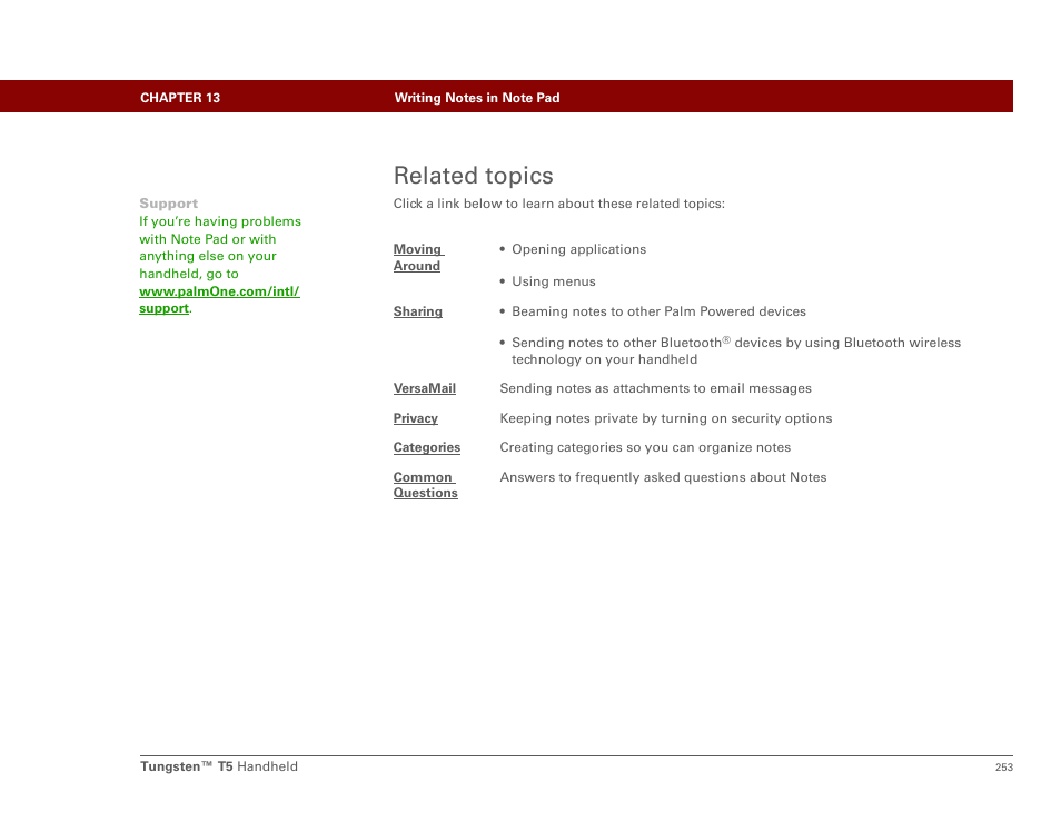 Related topics | Palm Tungsten T5 User Manual | Page 275 / 675