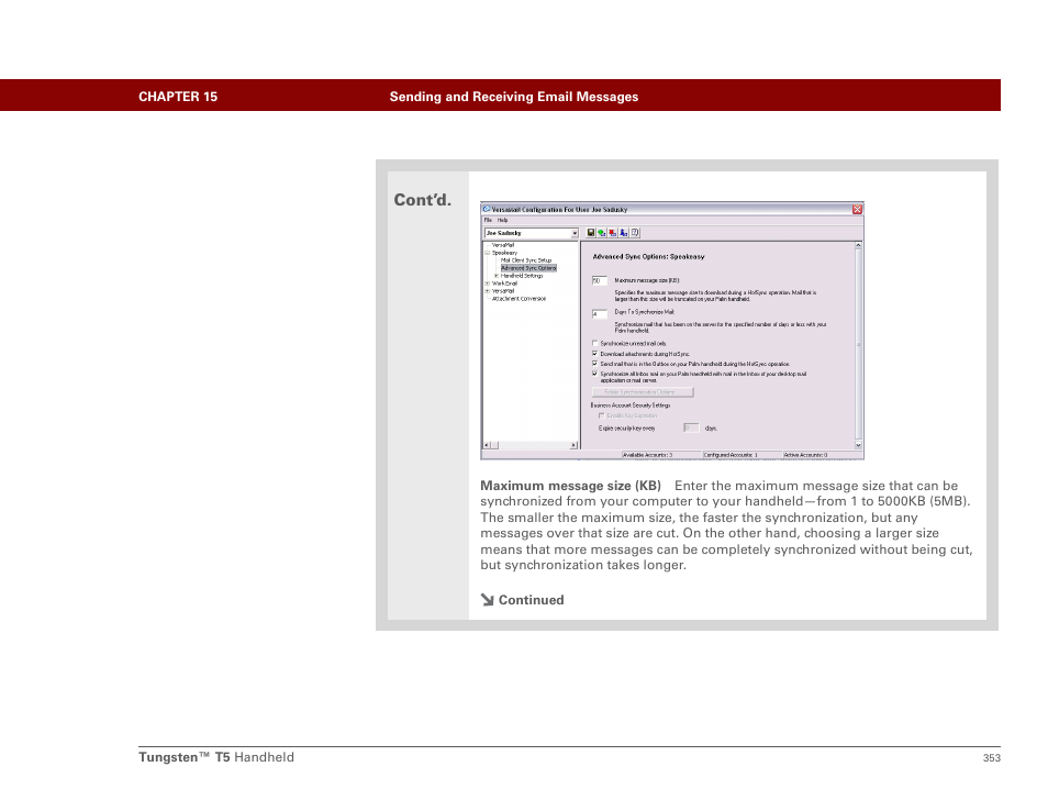 Cont’d | Palm Tungsten T5 User Manual | Page 375 / 675