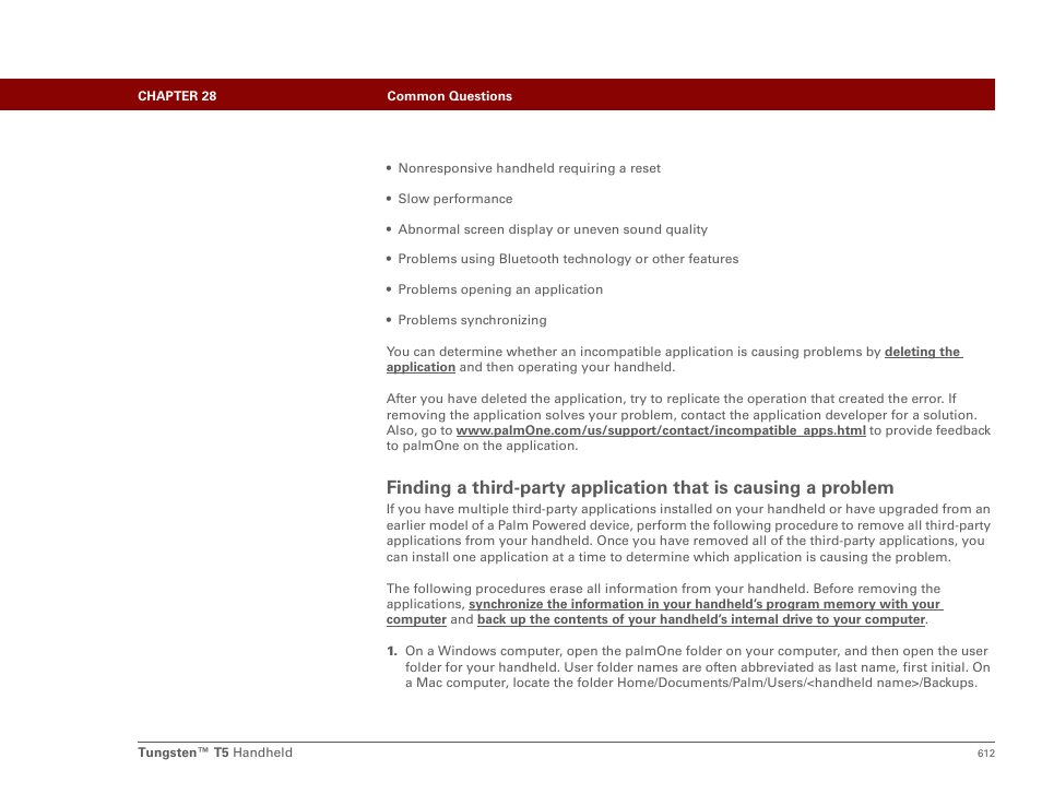 Palm Tungsten T5 User Manual | Page 634 / 675