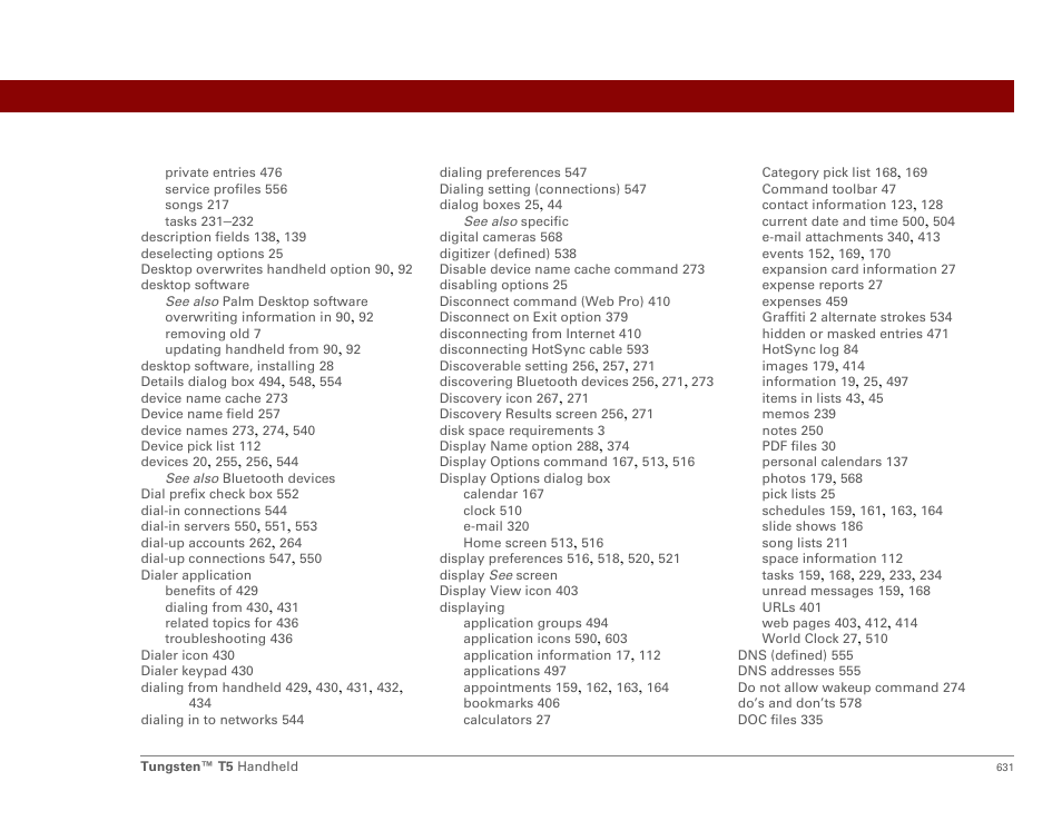 Palm Tungsten T5 User Manual | Page 653 / 675