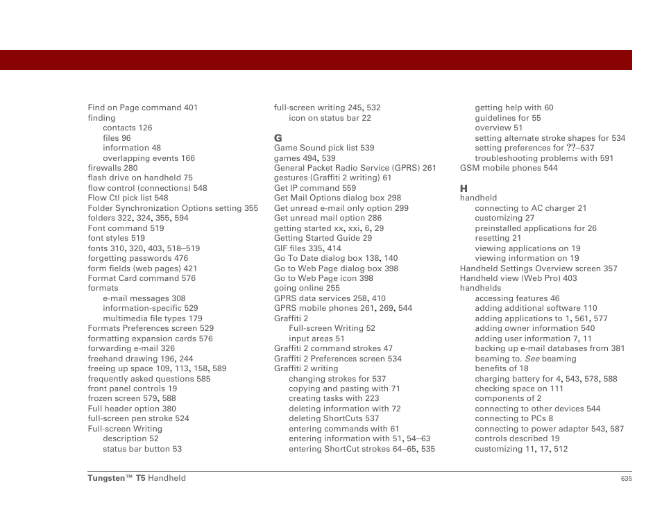 Palm Tungsten T5 User Manual | Page 657 / 675