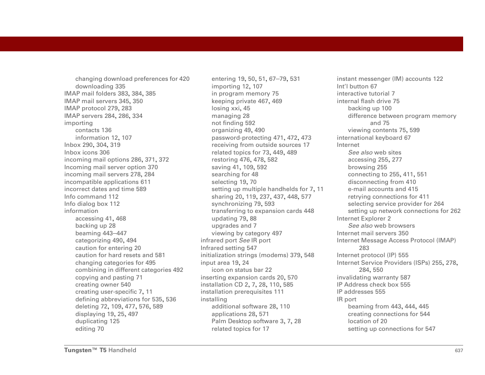 Palm Tungsten T5 User Manual | Page 659 / 675