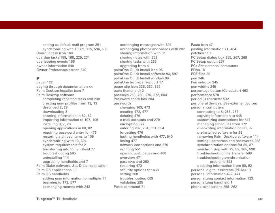 Palm Tungsten T5 User Manual | Page 664 / 675