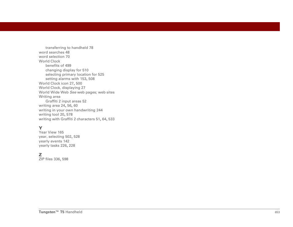 Palm Tungsten T5 User Manual | Page 675 / 675
