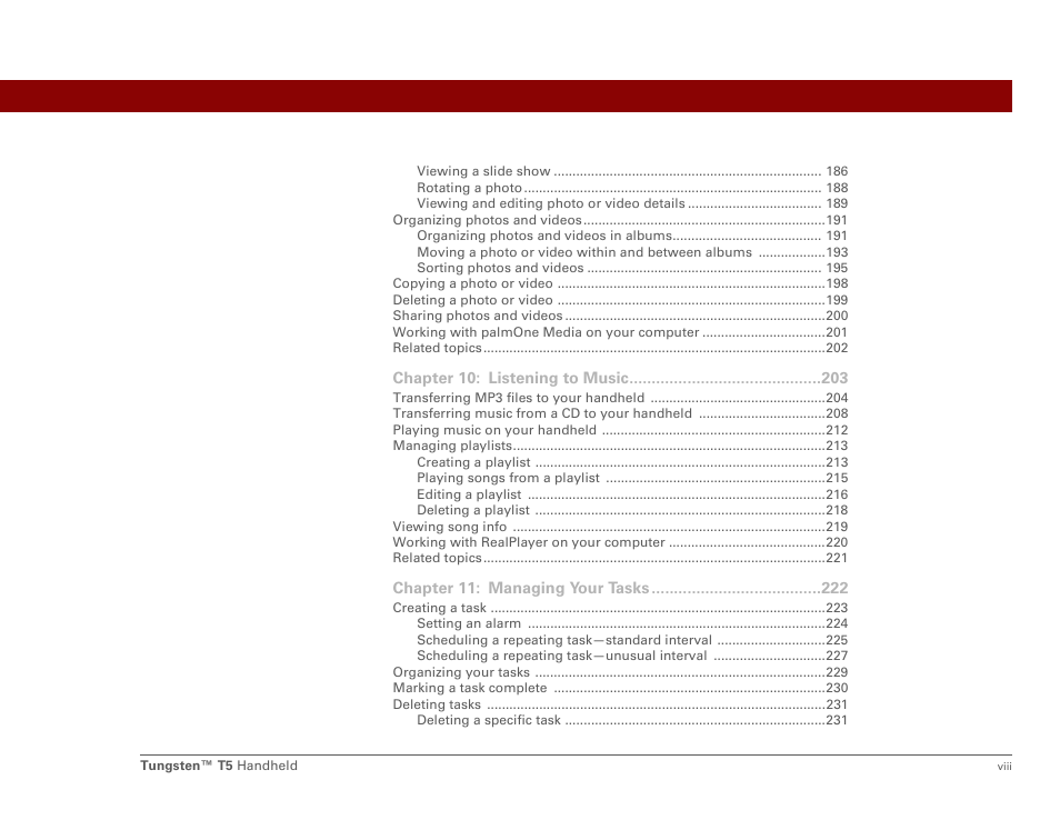 Palm Tungsten T5 User Manual | Page 8 / 675