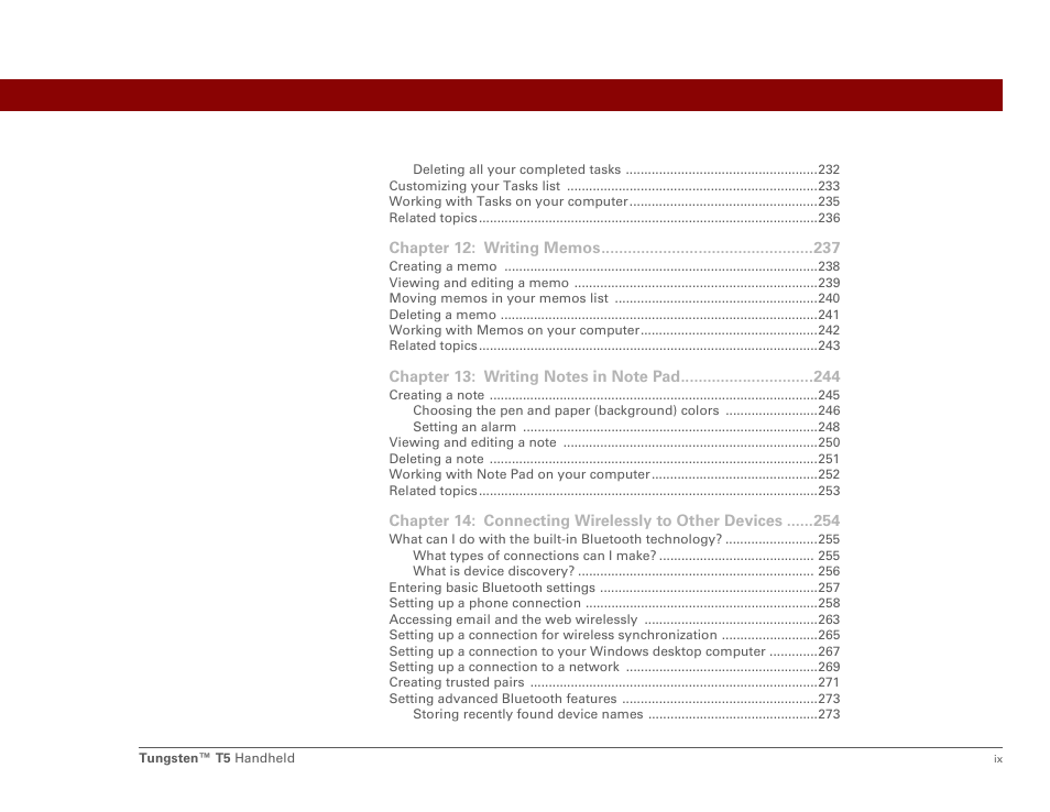 Palm Tungsten T5 User Manual | Page 9 / 675