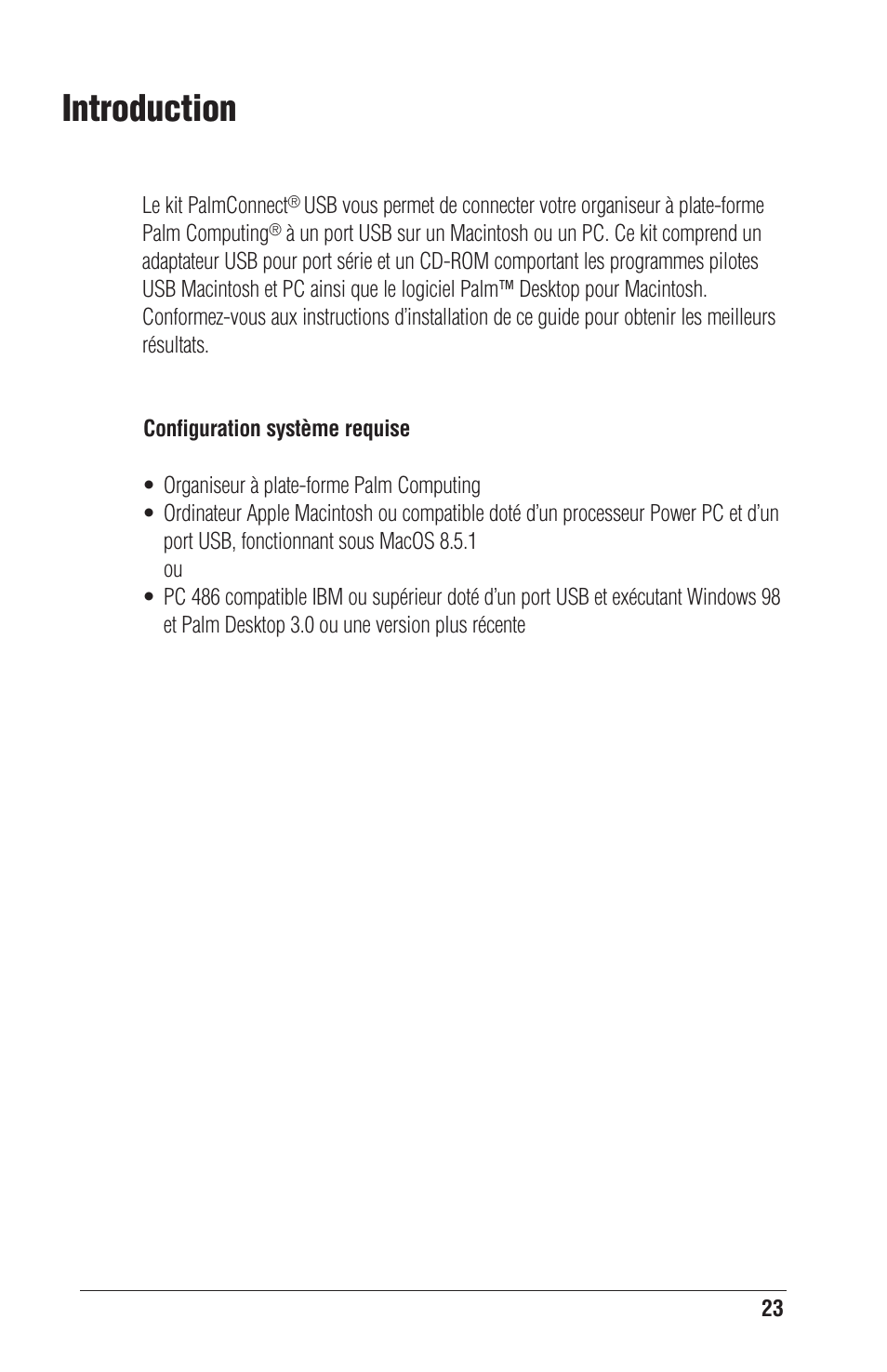 Introduction | Palm CONNECT User Manual | Page 23 / 52