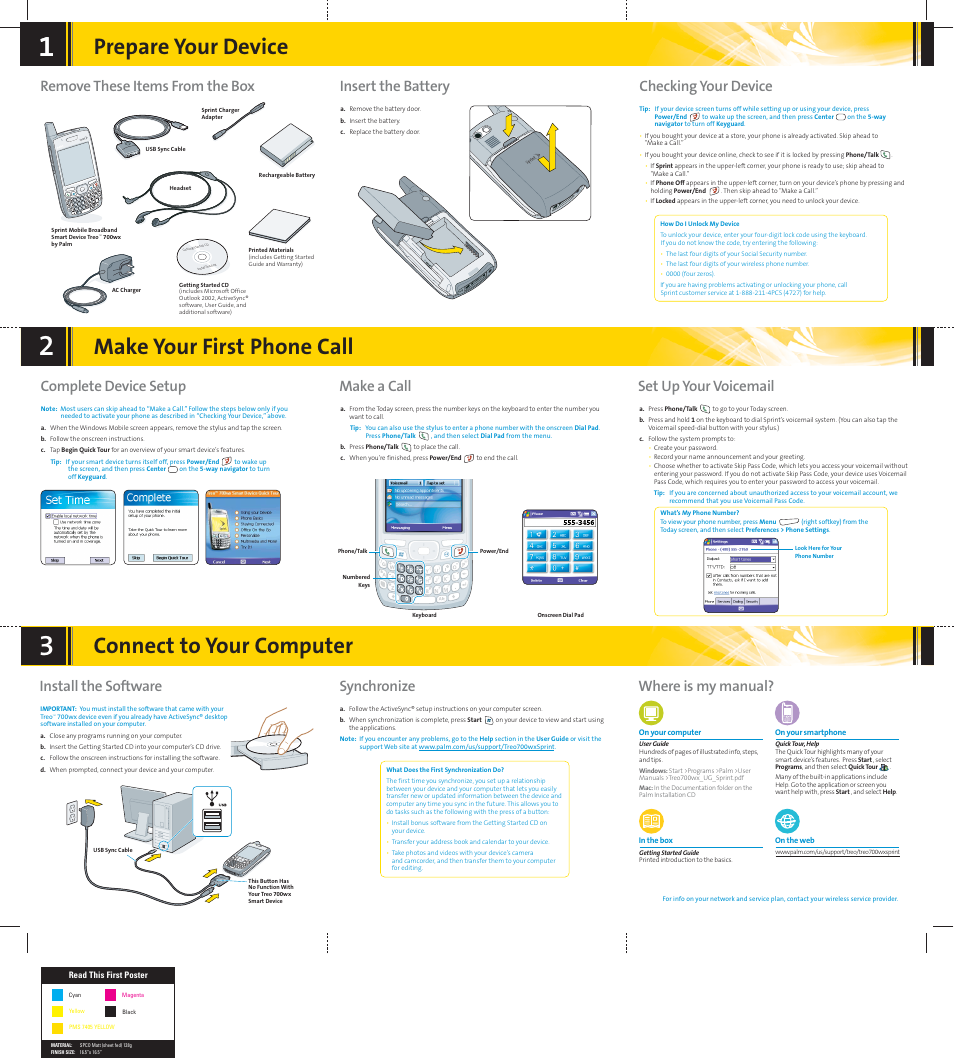 Palm TREO 700WX700WX User Manual | 2 pages