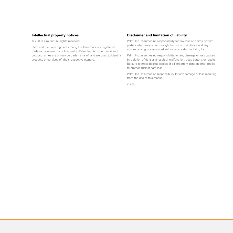 Palm 3404WW User Manual | Page 2 / 8