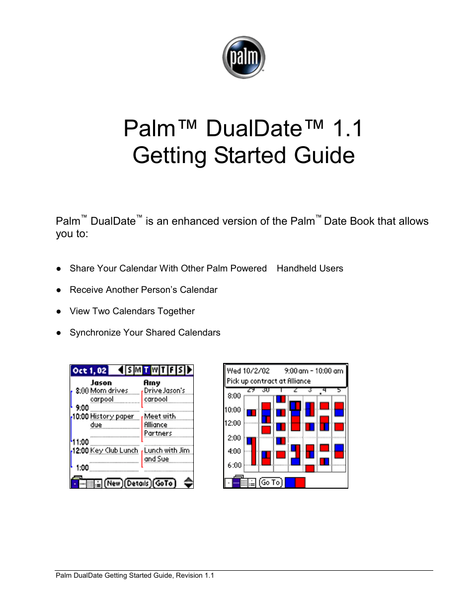 Palm Handheld Users User Manual | 11 pages