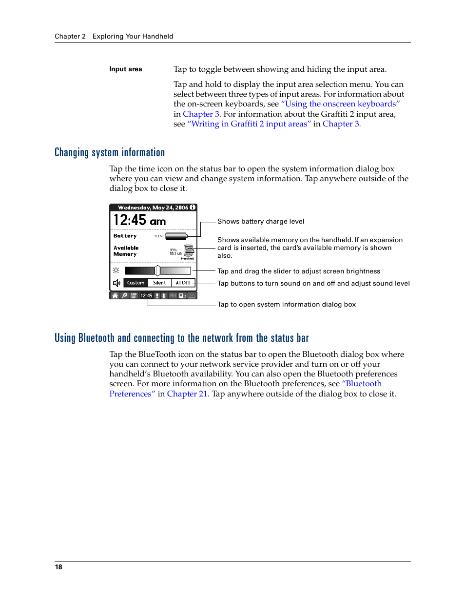 Changing system information | Palm T3 User Manual | Page 32 / 408