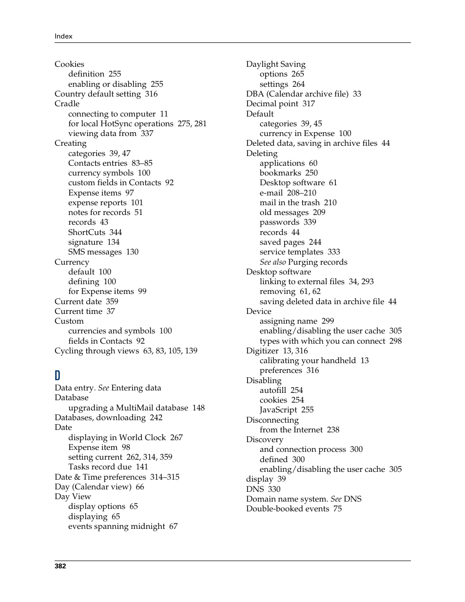 Palm T3 User Manual | Page 396 / 408