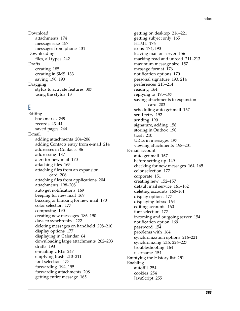 Palm T3 User Manual | Page 397 / 408