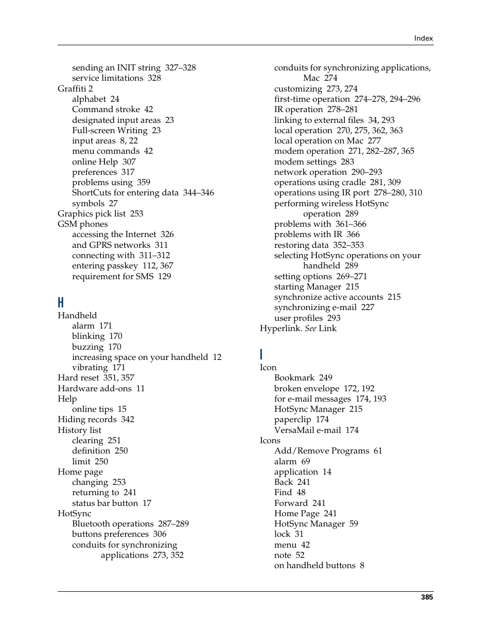 Palm T3 User Manual | Page 399 / 408