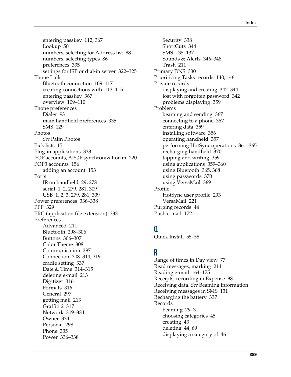 Palm T3 User Manual | Page 403 / 408