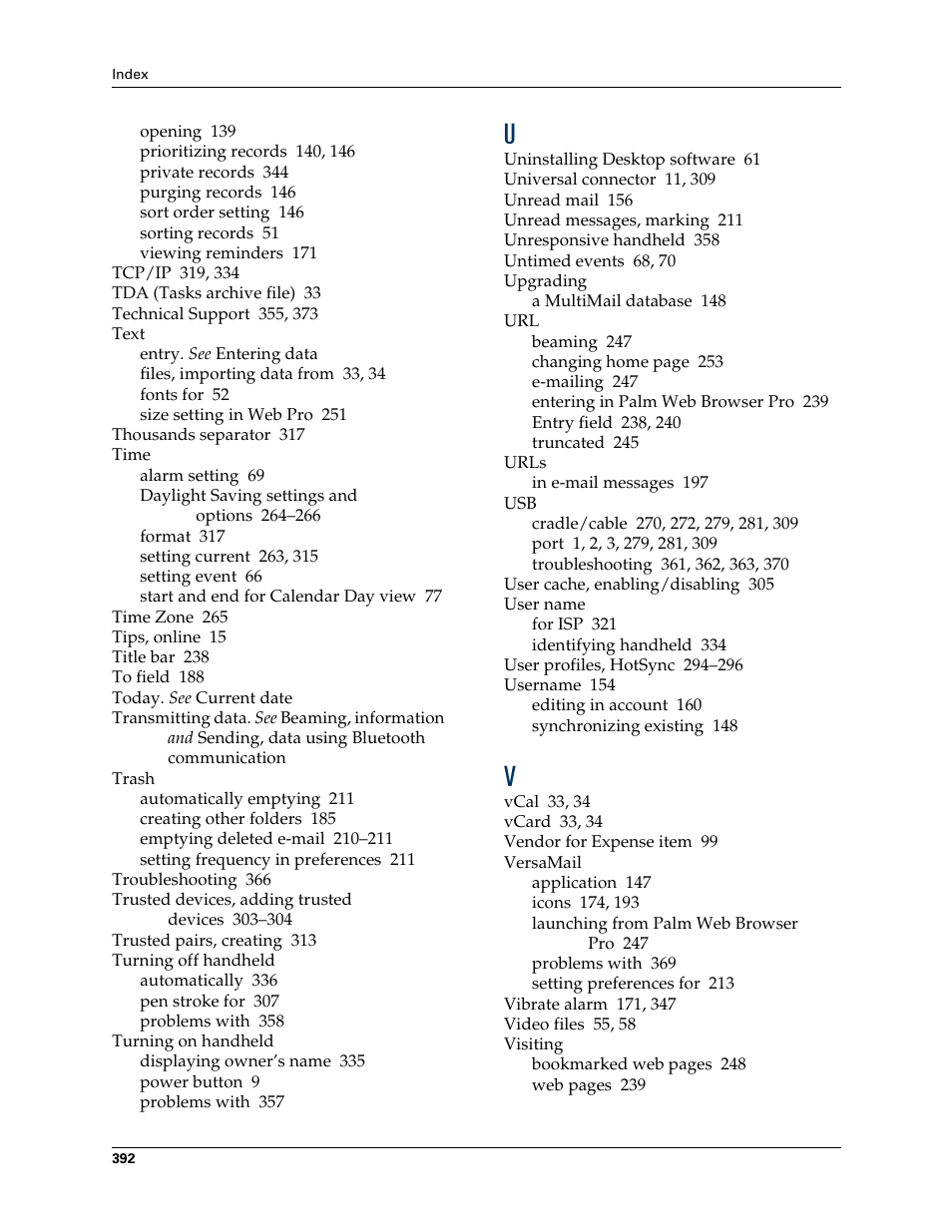 Palm T3 User Manual | Page 406 / 408